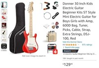 Of3042 Donner 30 Inch Kids Electric Guitar