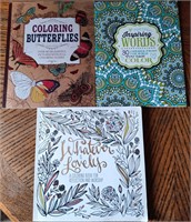Adult Coloring Books (x3)