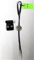 Vogt Sterling & 10KT GF Bolo Tie w/Matching