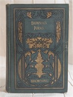 HARDCOVER BOOK "BROWNINGS POEMS" ROBERT BROWNING