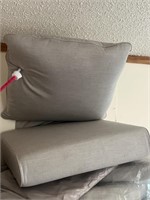 (2) deep seating, replacement cushions, gray