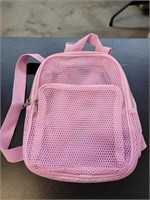 Pink mesh backpack