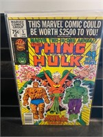 1980 Marvel Two-in-One Thing & Hulk Comic Book #5