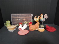 Mini Rooster Figurines, Rooster Pitcher & More