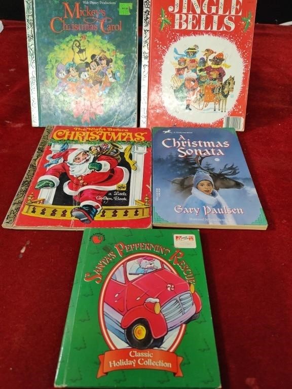 5 Children's Christmas Books Little Golden Books