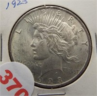 1923 Peace Silver dollar.