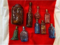 Vintage Miniature Colored Glass Bottles