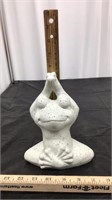 Yoga frog outdoor statue