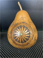 Native American Hand Carved Gourd " Healing