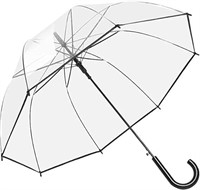 Clear Bubble Umbrella - Black Handle