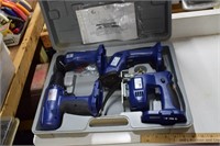 Blue Set of Cordless Tools