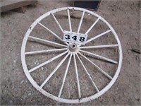 Large wood wagon wheel