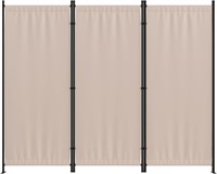 3 Panel Partition Room Dividers (Khaki)