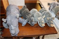 8 stuffed rhino animals
