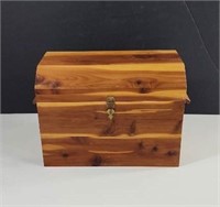 Vintage Cedar Wood  hinged Chest handmade in the