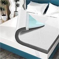 Elviros 3 Inch Gel Memory Foam Mattress Topper