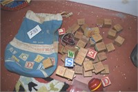 Alphabet blocks; vintage
