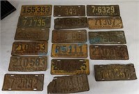 Group of 17 1930's  Colorado plates