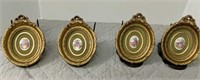 Set of 4 Miniature Limoges Painted Cameos