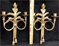 Pair of Wall Sconces Candle Holders