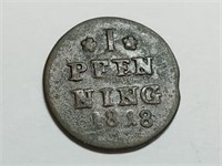 OF) 1818-T 1 Pfennig Lippe-Detmold