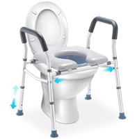 HEAO 3-in-1 Raised Toilet Seat, Adjustable Width/H