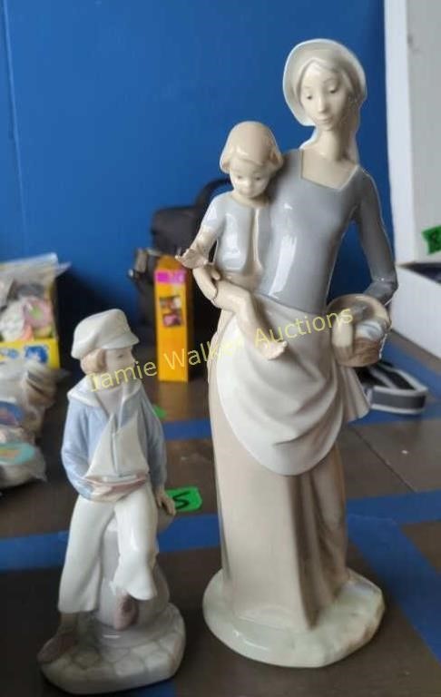 Lladro Young Boy With Sailboat No Damage Found,