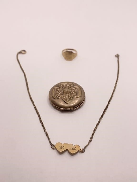 GIRL SCOUT LOCKET, 120- 12K GOLD FILLED DOUBLE
