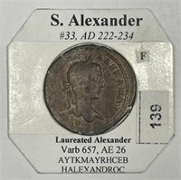 Roman Ancient AE 26 S. Alexander 222-234 AD