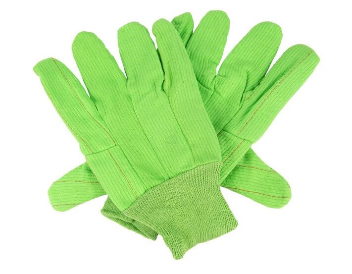 Hi-Vis Lime Work Gloves - 12 Pack