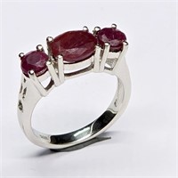 Silver Ruby(1.8ct) Ring