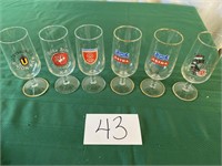 6 Beer Glasses