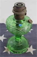 Vintage Oil Lamp - Appears To be Uranium Glass