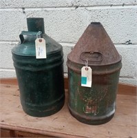Two Vintage Oil Cans "Castrol" and "AO Company"