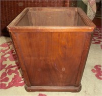 vintage wooden waste basket
