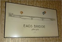 Jon Pils signed print Eads Bridge