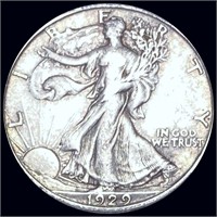 1929-D Walking Half Dollar LIGHTLY CIRCULATED