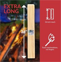 100 Marshmallow Roasting 36 Inch Wooden Skewers