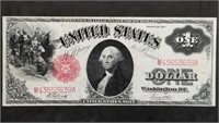 1917 $1 Legal Tender Red Seal Sawbuck Nice AU