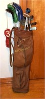 Densy Shute Golf Clubs in Vintage Bag