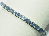 #11 Sterling Sapphire 16.20ct Tennis Bracelet