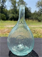 Aqua Calabash Jenny Lind Flask, Reverse