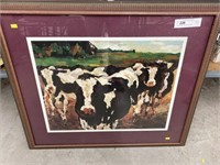 Suk Shuglie Framed Cow Print