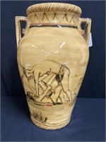 Art Pottery Floor Vase Signed Rick Wisecarver