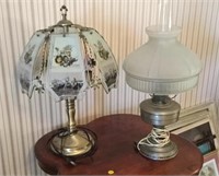 Electrfied Oil Lamp & Native American Touch Lamp