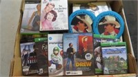 BOX LOT DVDs, VIDEO GAMES, MISC