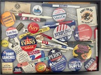 Political Button Pins in Frame