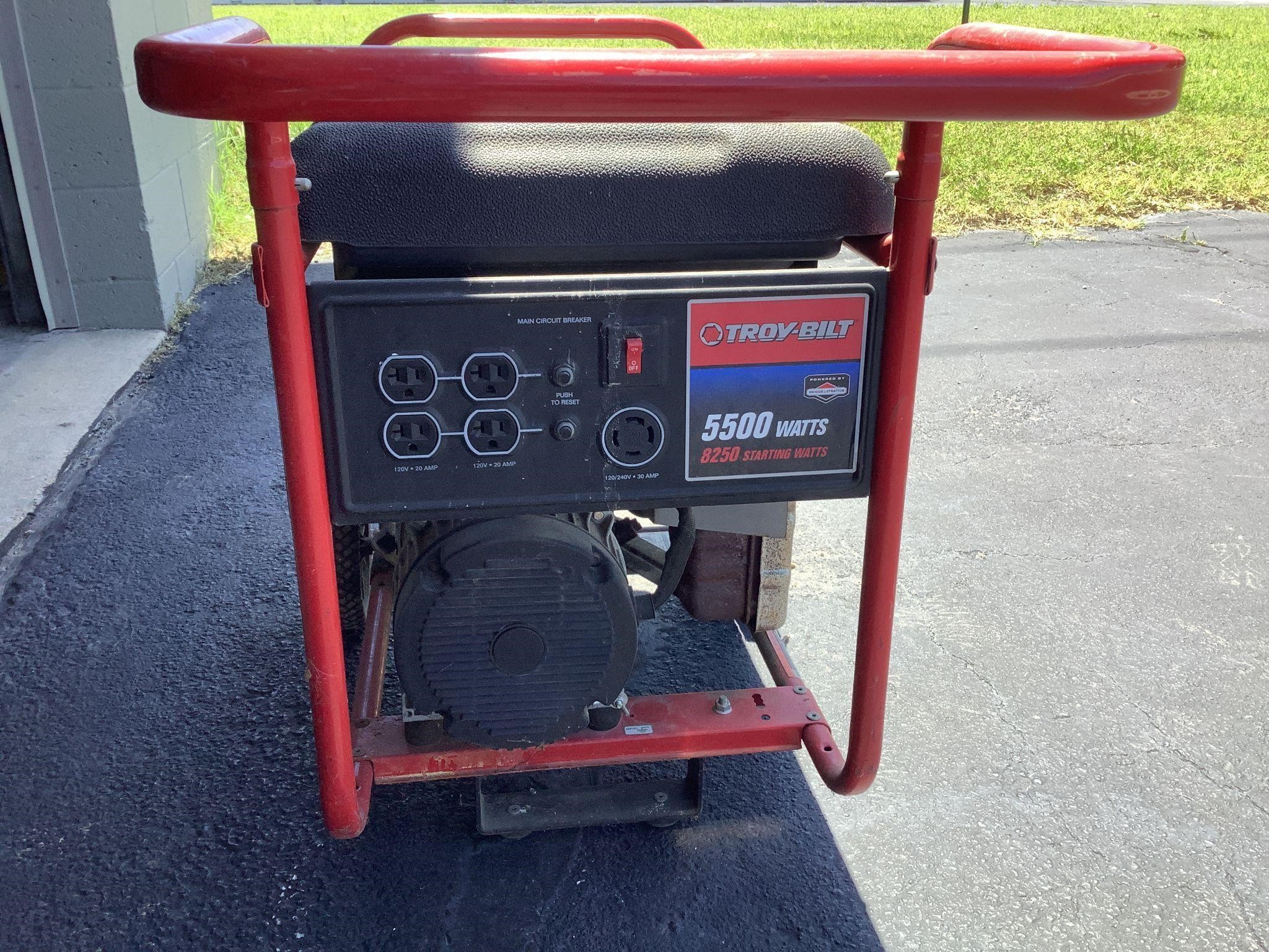 Troy Bilt generator 5500 watts model 030433