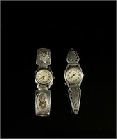 2 Sterling Silver Hopi Design  Watch Bands