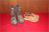 2 Pair: Mens Size 14 Boots and Shoes